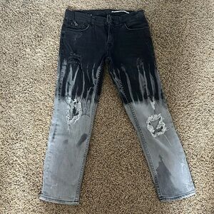 Zara jeans black gray denim